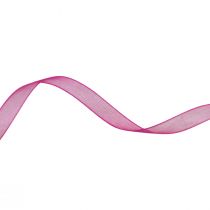 Product Organza ribbon gift ribbon pink ribbon selvedge 6mm 50m