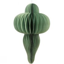 Product Christmas decoration made of paper ornament in mint H40cm 2 pcs