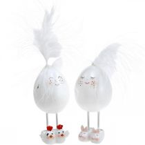 Easter decoration eggs with slippers, spring, happy Easter egg, eggs with a face 2pcs