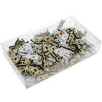 Product Easter decoration rabbit for scattering wood white, natural scatter decoration Easter bunny 96 pcs