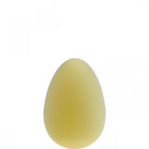Easter egg decoration egg light yellow plastic flocked 20cm