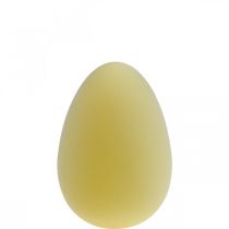 Product Easter egg decoration egg plastic light yellow flocked 25cm