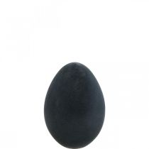 Product Easter egg decoration egg black plastic flocked 20cm