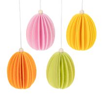 Product Hanging Easter egg decoration for cheerful Easter decoration in the living area and garden, 8cm, 8 pieces