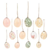 Product Easter Eggs Plastic with Chicken Green Brown 3.5-5.5cm 24 pcs