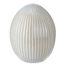 Product Easter Eggs with Grooves Ceramic Decorative Egg White Grey 7.5×9cm 4 Pcs