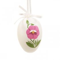 Product Easter eggs to hang up with flower motif Easter decoration 12pcs