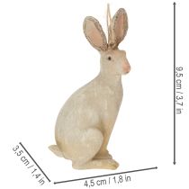 Product Easter bunny figure for hanging Easter decoration polyresin H9.5cm 4pcs