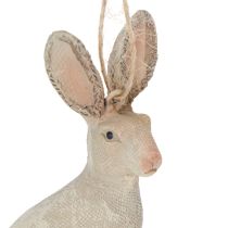 Product Easter bunny figure for hanging Easter decoration polyresin H9.5cm 4pcs