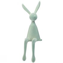 Product Easter Bunny Edge Stool Sitting Rabbit – 2nd Choice – Flocked Grey-Green 56cm