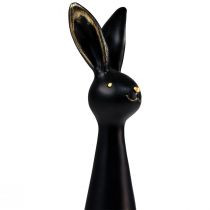 Product Easter bunny black gold Easter decoration bunny Ø10cm H42cm