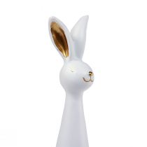 Product Easter bunny white gold Easter decoration bunny Ø7cm H27.5cm