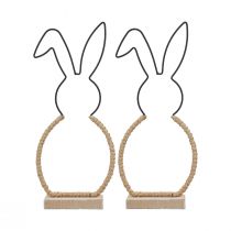 Easter bunny table decoration Easter wire boho decoration 24cm 2pcs