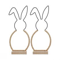 Product Easter bunny table decoration Easter wire boho decoration 24cm 2pcs