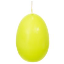 Product Easter candles, egg-shaped, egg-shaped Easter candles, lime green, 9cm, 20h, 6 pieces
