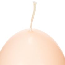 Product Easter Candles Egg-shaped Candles Egg Candles Peach Ø6cm H9cm, 6 pieces