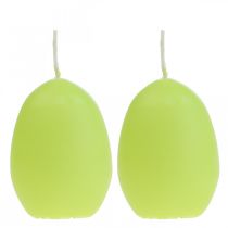 Easter candles egg shape, egg candles Easter lime Ø4.5cm H6cm 6pcs