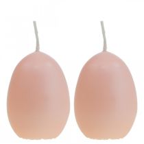 Easter candles egg shape, egg candles Easter Peach Ø4.5cm H6cm 6pcs
