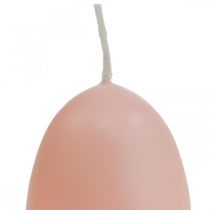 Easter candles egg shape, egg candles Easter Peach Ø4.5cm H6cm 6pcs