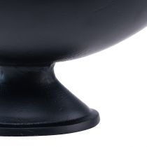 Product Oval bowl black metal base cast look 30x16x14.5cm