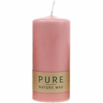 Product PURE pillar candle 130/60 decorative candle pink natural wax