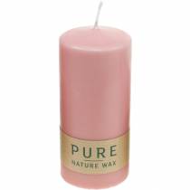 Product PURE pillar candle 130/60 decorative candle pink natural wax