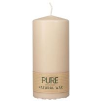 PURE pillar candle beige Wenzel candles 130/60mm