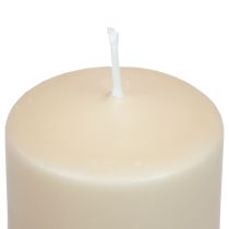 PURE Pillar Candle Beige Wenzel Candles Light Brown 90/70mm