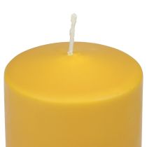PURE pillar candle yellow honey Wenzel candles 130/70mm