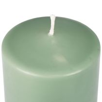 PURE pillar candle green emerald Wenzel candles 130/60mm