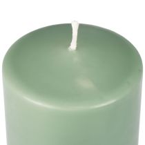 PURE pillar candle green emerald Wenzel candles 130/70mm