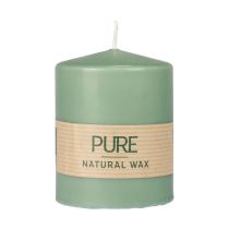 Product PURE pillar candle green emerald Wenzel candles 90/70mm