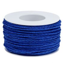 Paper cord wire wrapped Ø2mm 100m blue