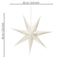 Product Paper star, cream white, large hanging star, 60cm