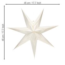 Product Paper Stars Scandinavian Style Christmas Star Cream White 45cm 3 pcs