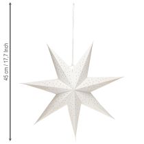 Product Paper stars for Christmas lights, white, 45cm, 3 pieces