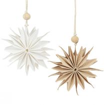 Product Paper Stars for Hanging Stars Brown White 12cm 6 Pcs