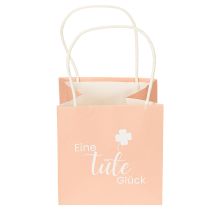 Product Gift bag with print "A bag of happiness" for lovely gift ideas, 12cm, 12 pieces