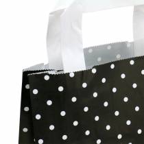 Paper bag black with dots 18cm x 8cm x 22cm 25pcs