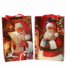 Gift bags Christmas motif Santa red 20cm × 30cm × 8cm set of 2 pieces