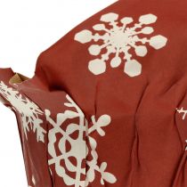 Paper pots with snowflakes red, white Ø7cm 12pcs