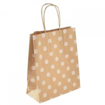 Product Gift bag paper bag with dots natural 18cm × 22cm 50pcs