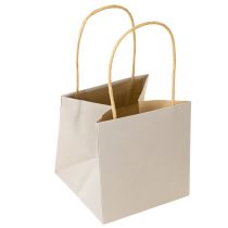 Product Paper bags with star and handle gray assorted 12×12×12cm 9pcs