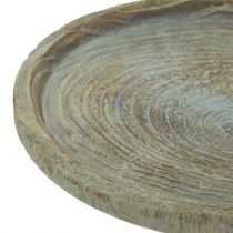 Decorative plate Paulownia wood Ø26cm