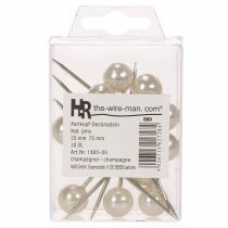 Product Pearl head pins champagne Ø15mm 75mm