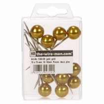 Product Pearl Head Pins Gold Ø15mm 75mm
