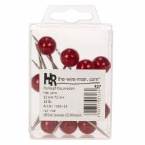 Product Pearl Head Pins Red Ø15mm 75mm
