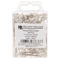 Product Pearl Head Pins White Ø4mm 40mm for Floral and Craft Decoration