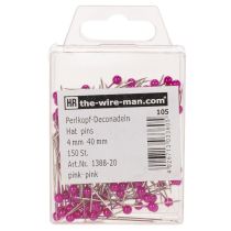 Product Pearl Head Pins for Floristry Pink Ø4mm 40mm 150pcs