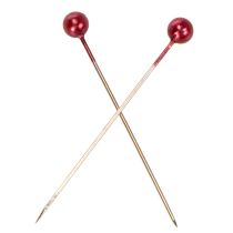 Product Pearl Head Pins Red Decorative Pins for Florists Ø4mm 40mm Set of 150